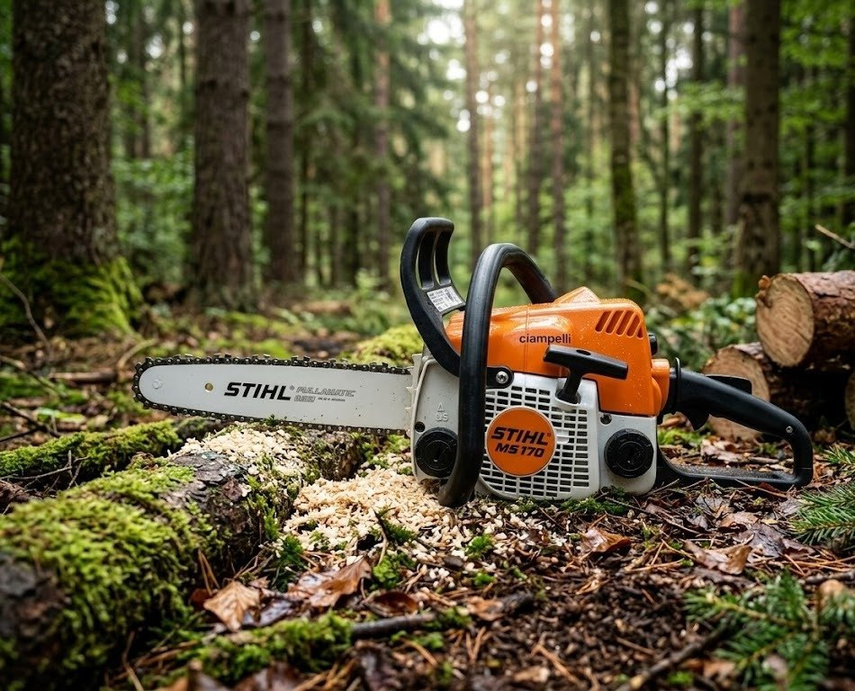 Motosega Stihl MS 170 nel bosco — guida acquisto